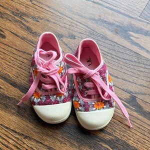 Zara Pink Floral Kids Sneakers